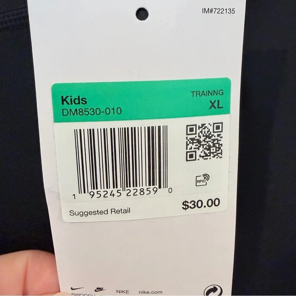 Nike Pro Dri-FIT Kids XL Black Compression Leggings NWT Athletic